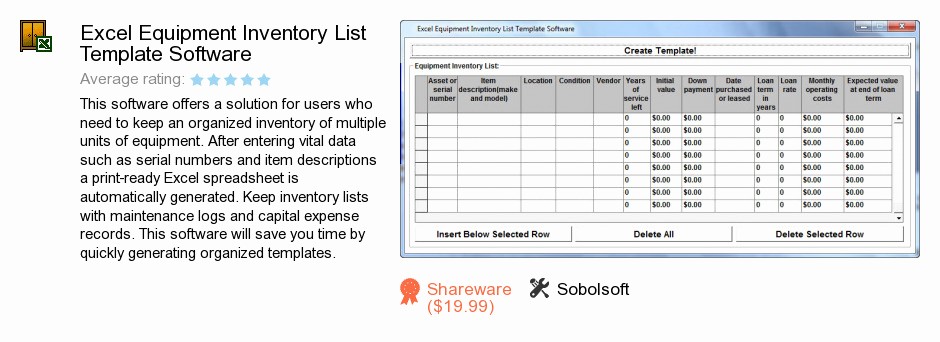 Excel Equipment Inventory List Template Inspirational Free Excel Equipment Inventory List Template software