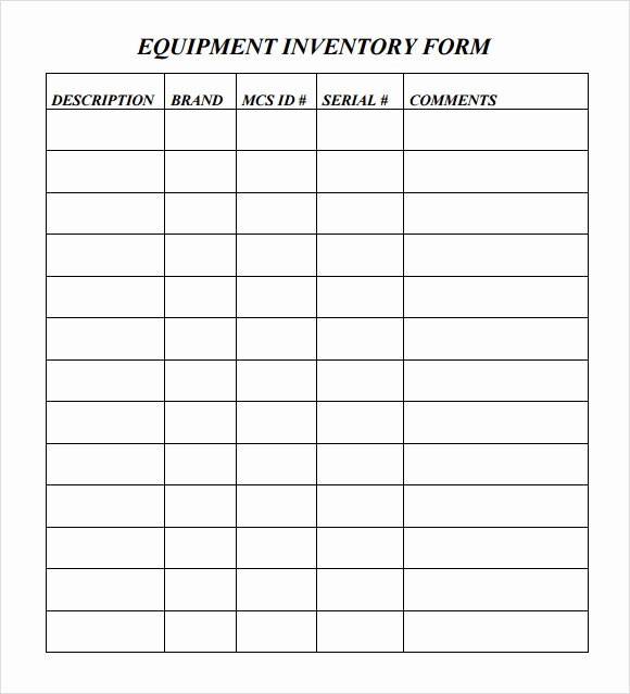 Excel Equipment Inventory List Template New 14 Equipment Inventory Templates