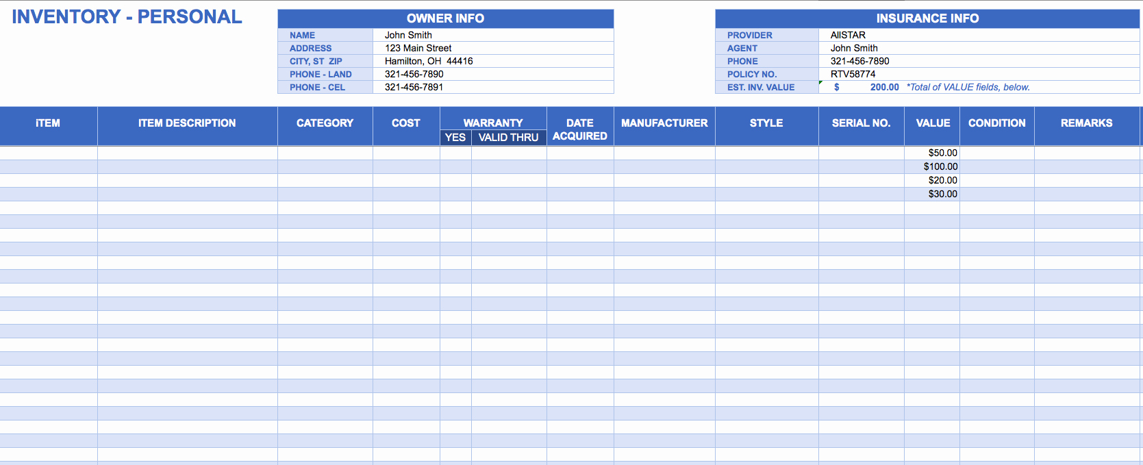 Excel Equipment Inventory List Template New Free Excel Inventory Templates