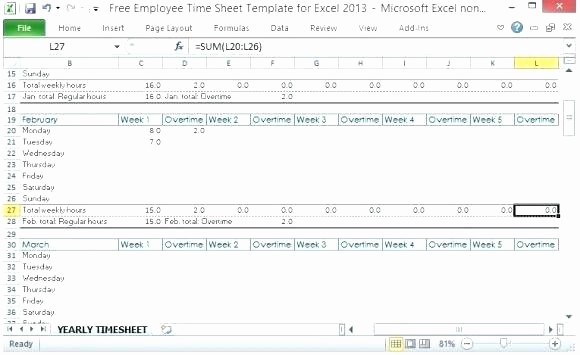 Excel formula for Time Card New Timecard In Excel with formulas Excel Weekly Excel formula