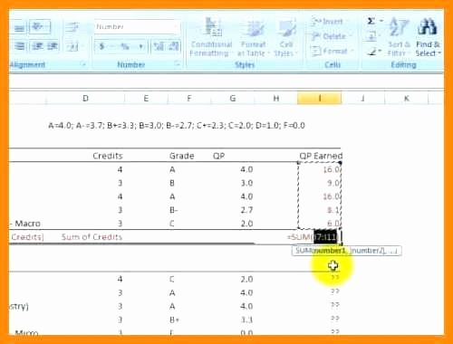 Excel formula to Calculate Gpa Best Of Excel Gpa Calculator Calculator Grade Calculator Excel