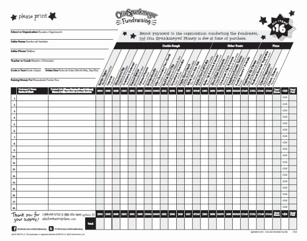 Excel Fundraiser order form Template Fresh Best S Of Editable Fundraising order form