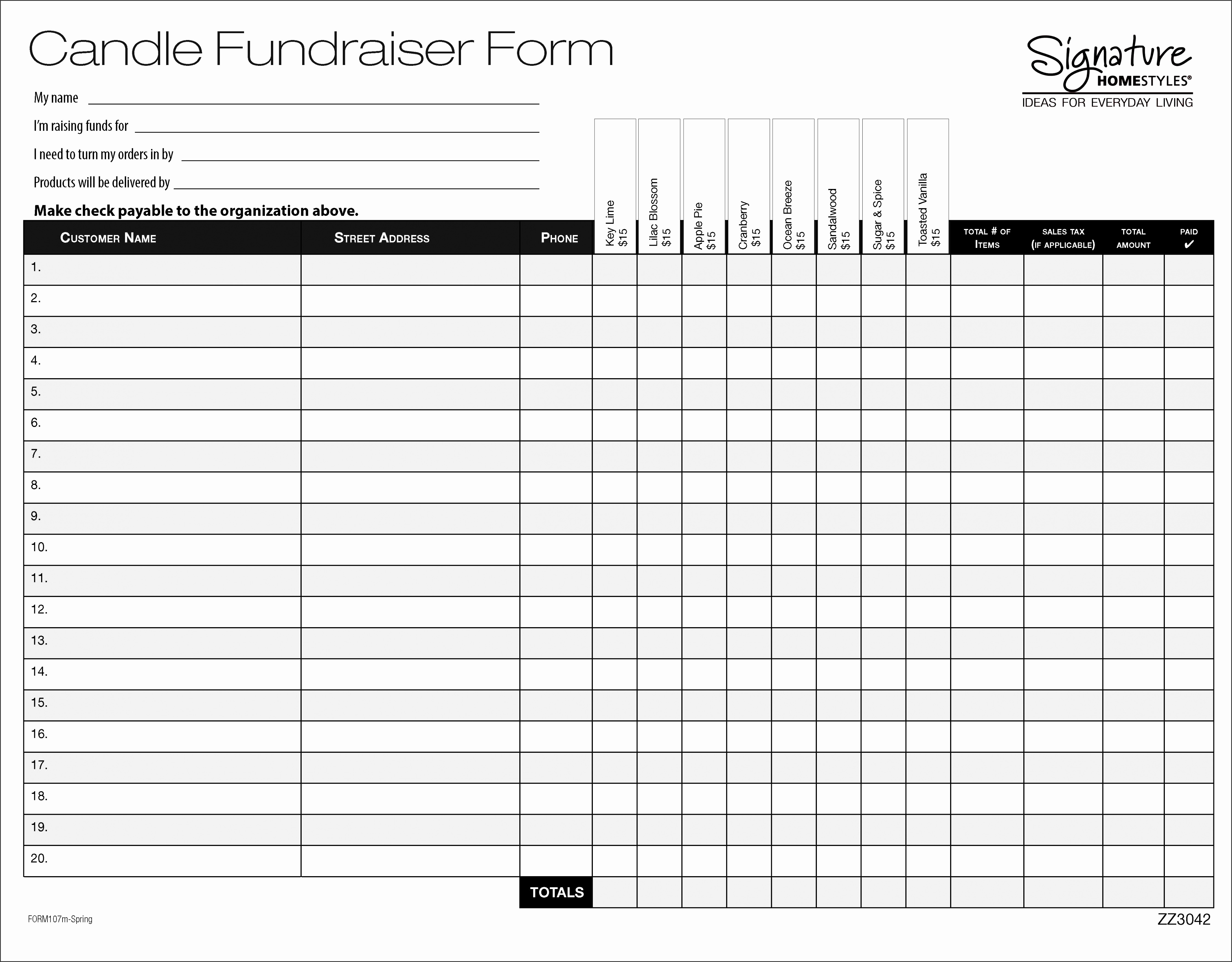 Excel Fundraiser order form Template Lovely 6 Free Fundraiser order form Template Excel