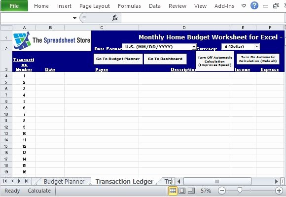 50 Excel Income and Expense Ledger | Ufreeonline Template