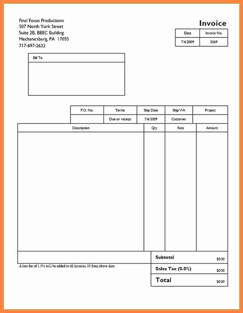 Excel Invoice Template Free Download Inspirational Download Open Fice Invoice Template