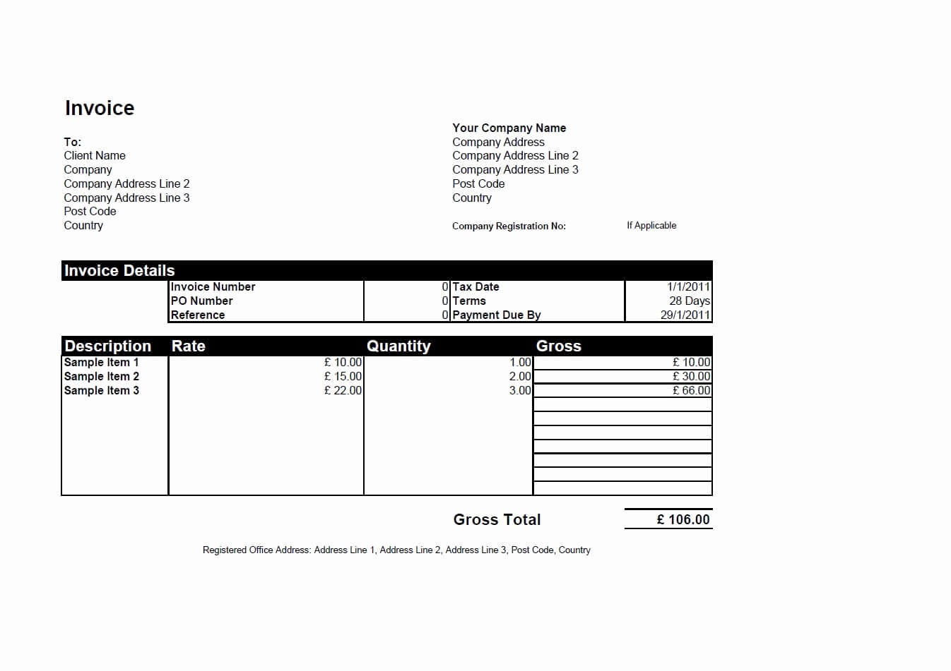 Excel Invoice Template Free Download Luxury Free Invoice Templates for Word Excel Open Fice