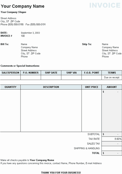 Excel Invoice Template Free Download New Sales Invoice Template Excel Free Download
