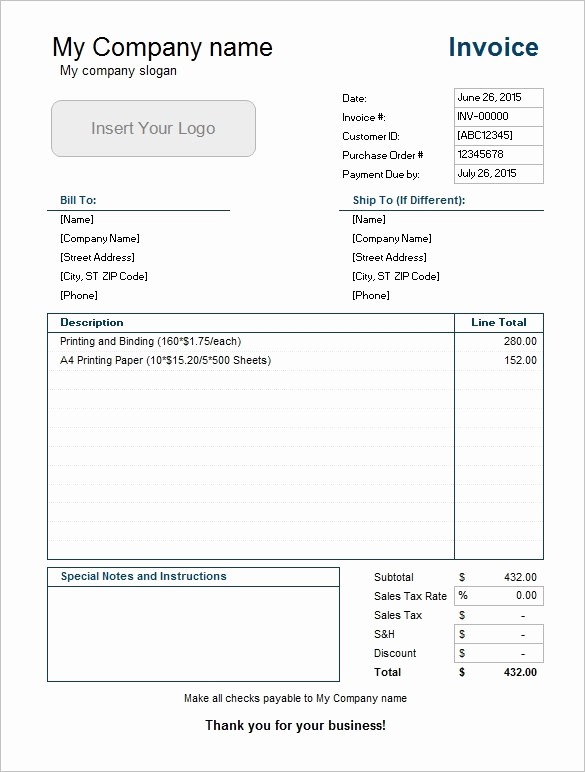 Excel Invoice Template Free Download Unique Free Download Invoice Template Beepmunk