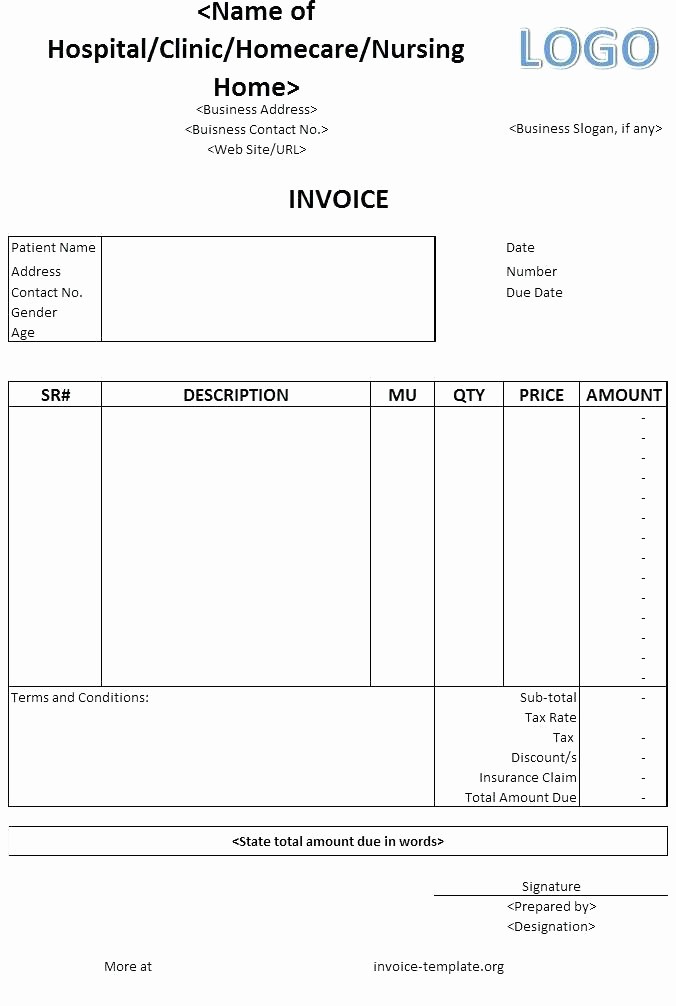 Excel Invoice Template with Logo Awesome Invoice with Gst Template Excel Invoice Template Tax