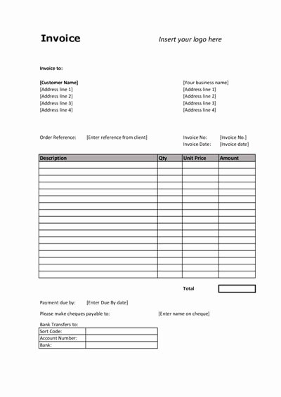 Excel Invoice Template with Logo Awesome Sales Invoice Template Free Bookkeeping