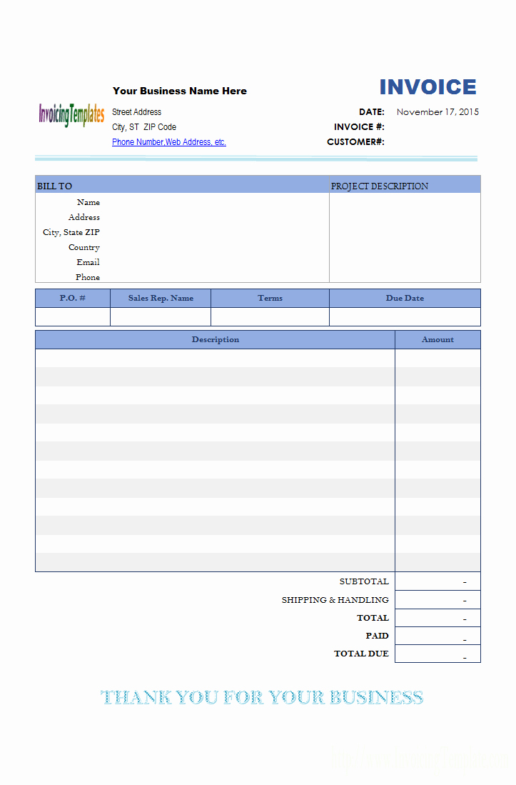 Excel Invoice Template with Logo Beautiful Blank Cash Receipt Free Invoice Templates for Excel Pdf