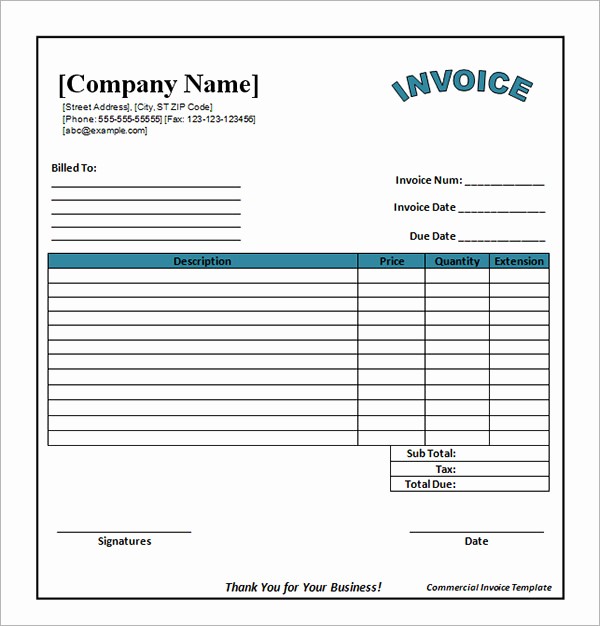 Excel Invoice Template with Logo Fresh Invoice Template