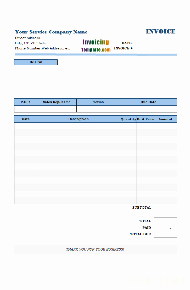 Excel Invoice Template with Logo New General Invoice Templates In Excel 20 Results Found