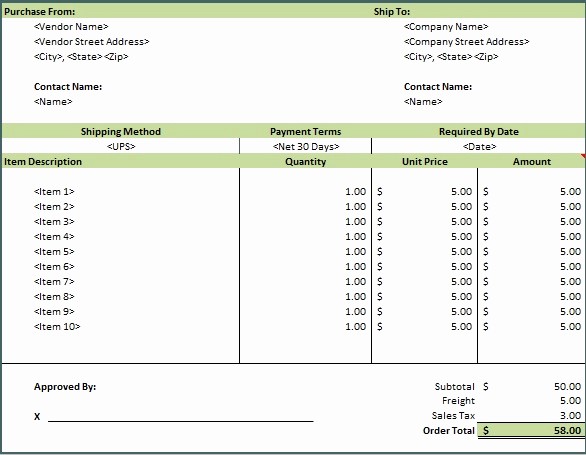 Excel Purchase order Template Free Beautiful Purchase order Template format Excel Word and Pdf Excel Tmp