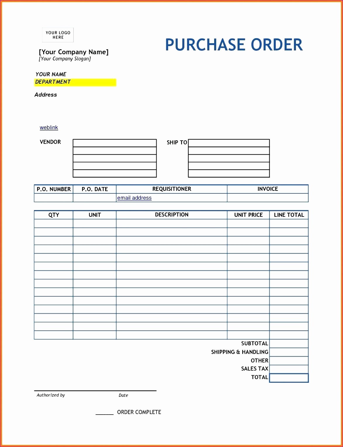 Excel Purchase order Template Free Beautiful Template Microsoft Excel forms Template