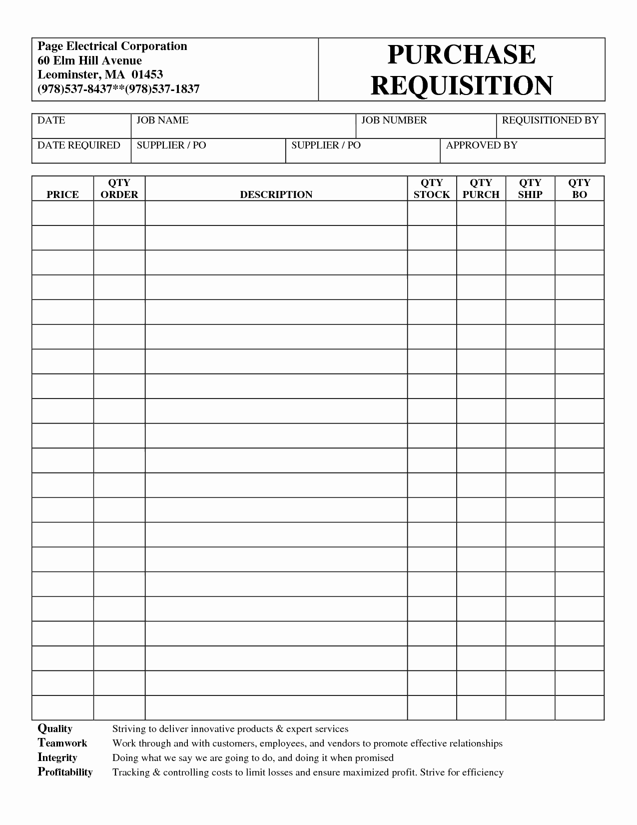 Excel Purchase order Template Free Lovely Best S Of Purchase Request form Template Excel