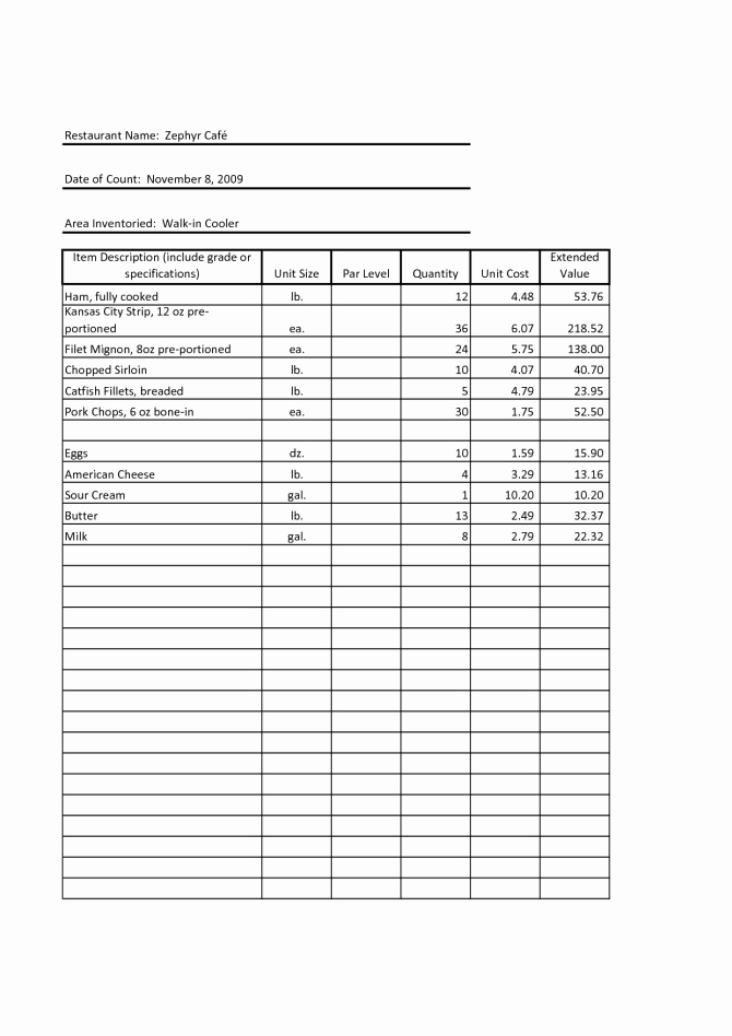 Excel Sheet for Inventory Control Beautiful Inventory form Sample Pdf Spreadsheet Count Sheet Template
