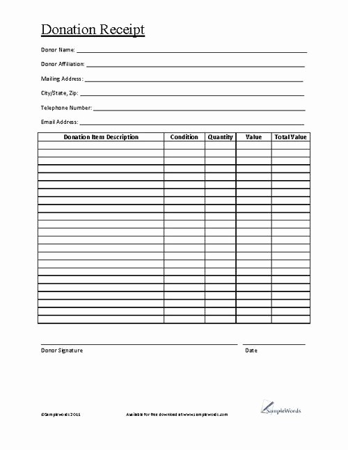 Excel Spreadsheet for Church Contributions Awesome Donation Receipt Letter for Tax Purposes Best Photos Of