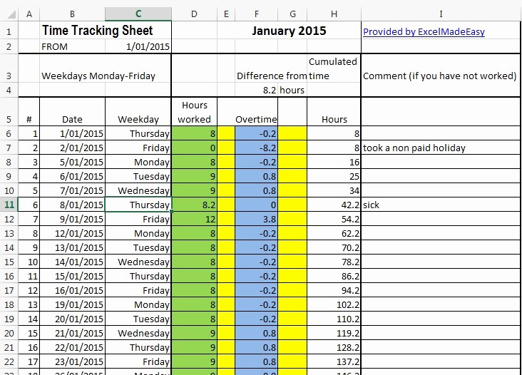 Excel Spreadsheet for Hours Worked Lovely the Best Time Tracking Spreadsheet Samplebusinessresume
