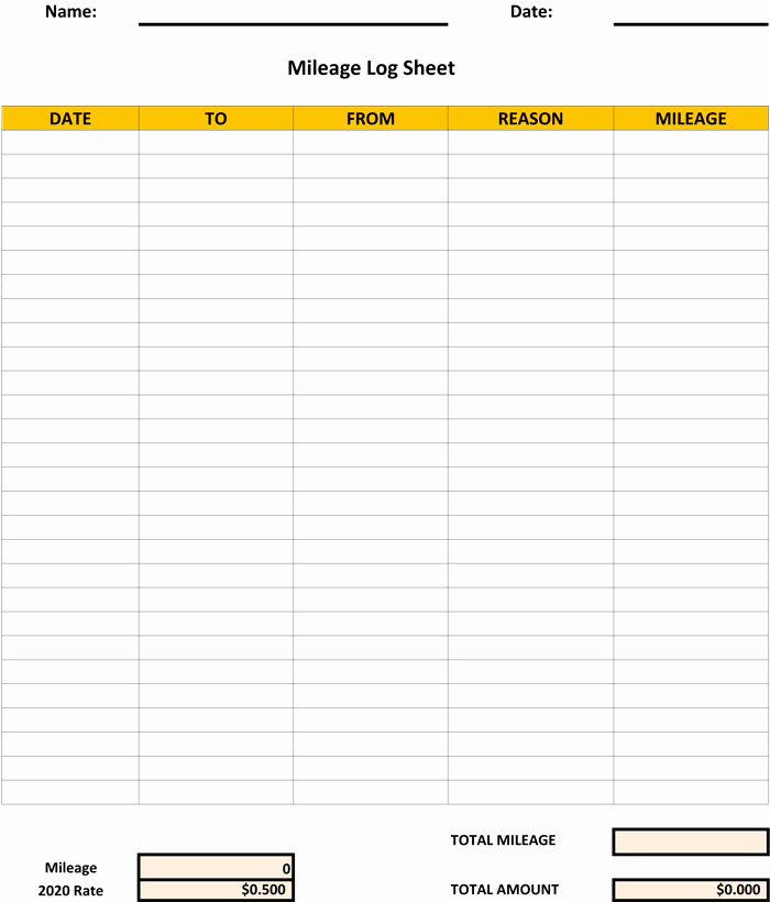 Excel Spreadsheet for Mileage Log Best Of 5 Log Sheet Templates for Microsoft Word and Excel