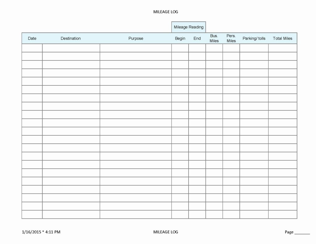 Excel Spreadsheet for Mileage Log Inspirational Mileage Record Sheet