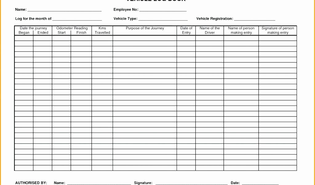 Excel Spreadsheet for Mileage Log Inspirational Printable Mileage Log Template Vehicle Book Spreadsheet