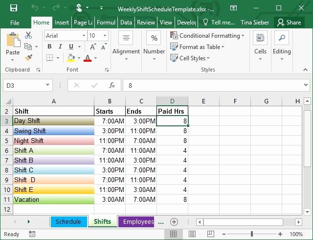 Excel Spreadsheet Template for Scheduling Best Of Tips &amp; Templates for Creating A Work Schedule In Excel