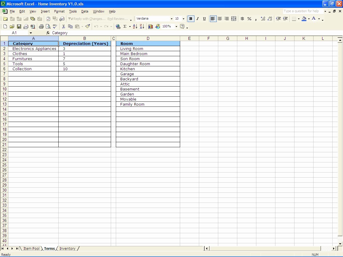 Excel Spreadsheet Templates for Inventory Luxury Home Inventory