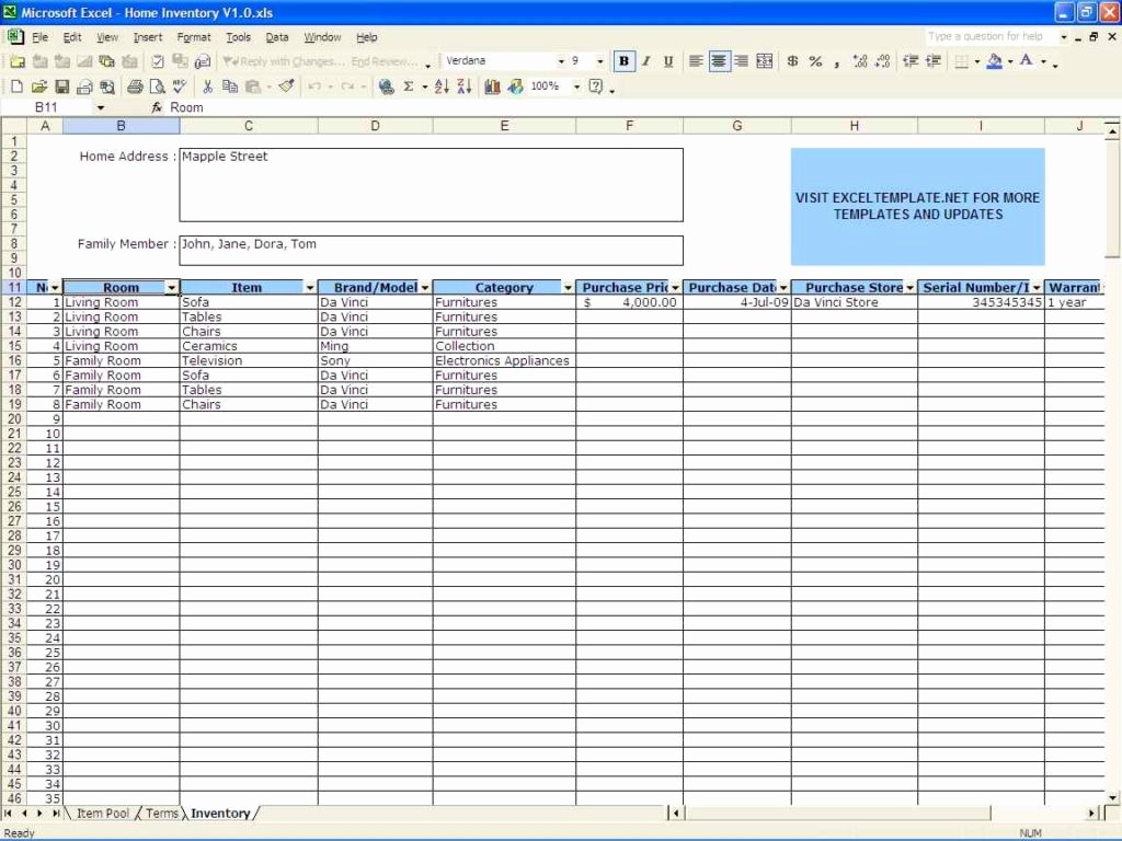 Excel Spreadsheet Template For Small Business