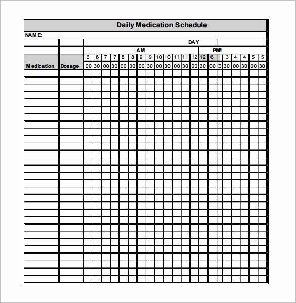 Excel Template for Medication Schedule Awesome Medication Schedule Template 14 Free Word Excel Pdf