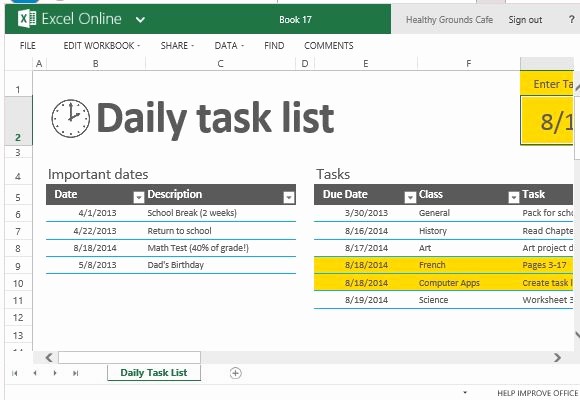 Excel Template for Tracking Tasks Fresh Daily Task List Template for Excel