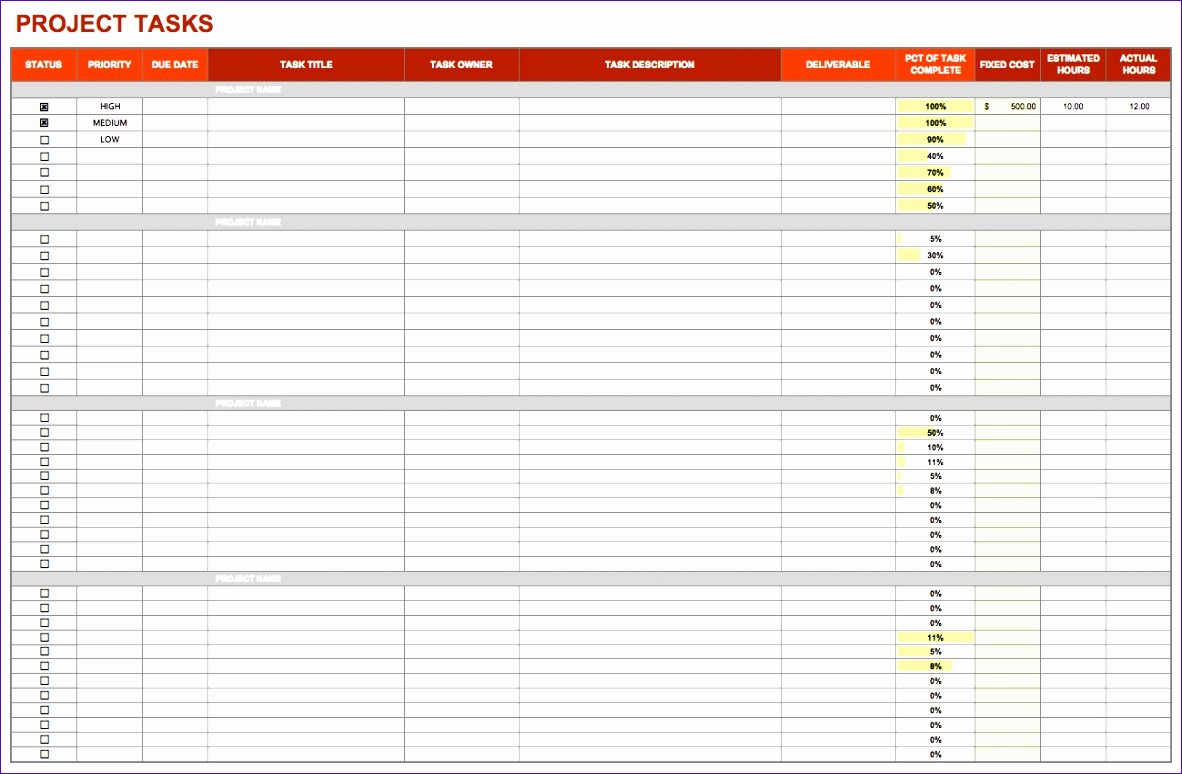 Excel Template for Tracking Tasks New 10 Project Tracker Excel Template Exceltemplates