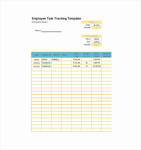 Excel Template for Tracking Tasks Unique Task Tracking Template – 10 Free Word Excel Pdf format