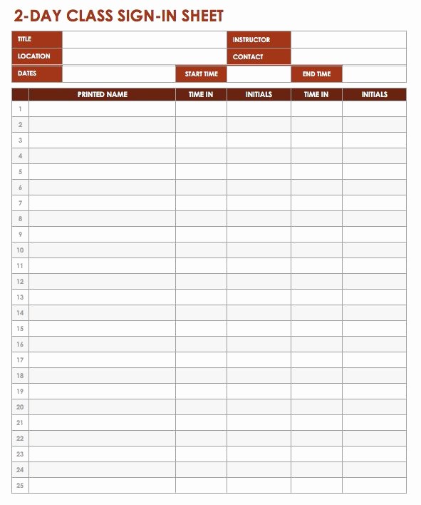 Excel Template Sign In Sheet Inspirational Free Sign In and Sign Up Sheet Templates
