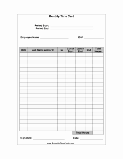 Excel Time Card Template Free Beautiful Microsoft Excel Templates 9 Free Printable Time Cards