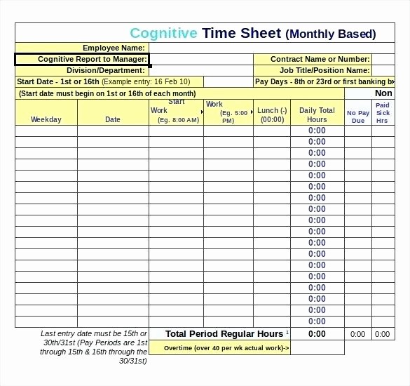 Excel Time Card Template Free Luxury Time Card Template for Excel Excel Time Sheet Template