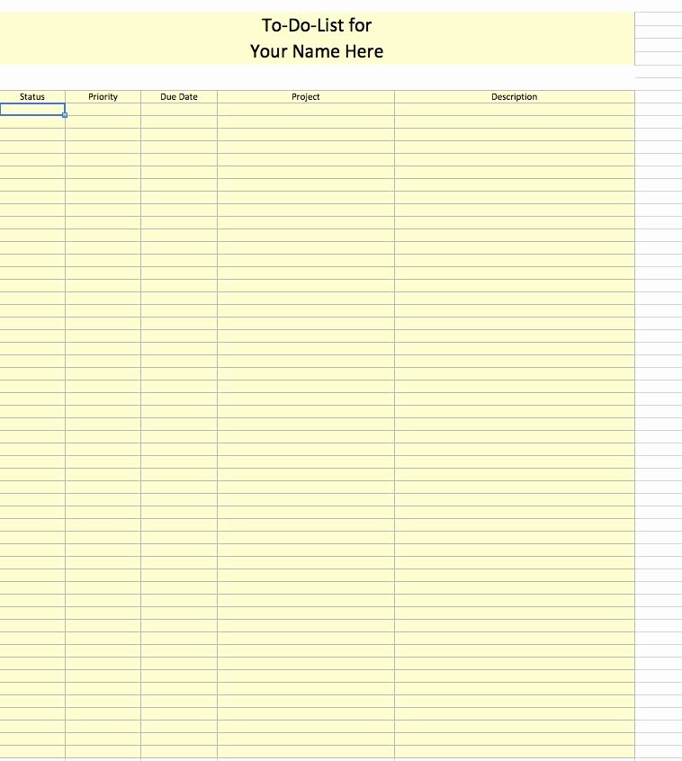 Excel to Do List Template Fresh Free Excel to Do List Template