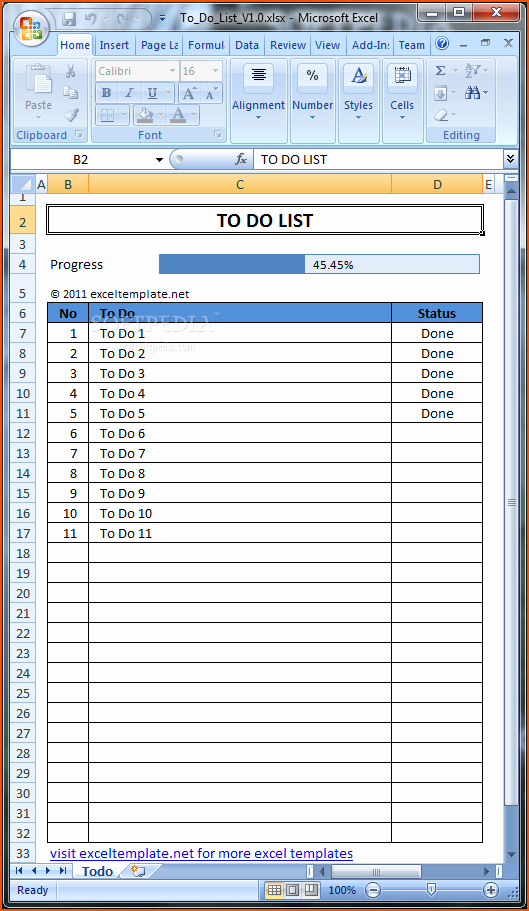 Excel to Do List Template Unique 6 to Do List Template Excel Bookletemplate