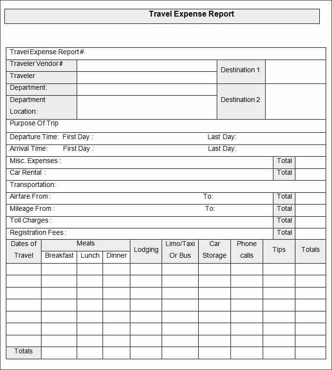 Excel Travel Expense Report Template Awesome 27 Expense Report Templates Pdf Doc