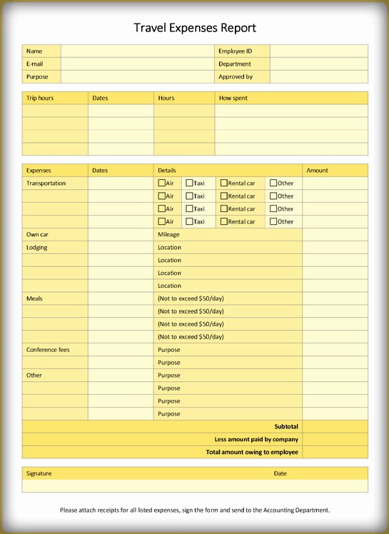 Excel Travel Expense Report Template Awesome 5 Travel Expense Report Templates – Word Excel Pdf Samples