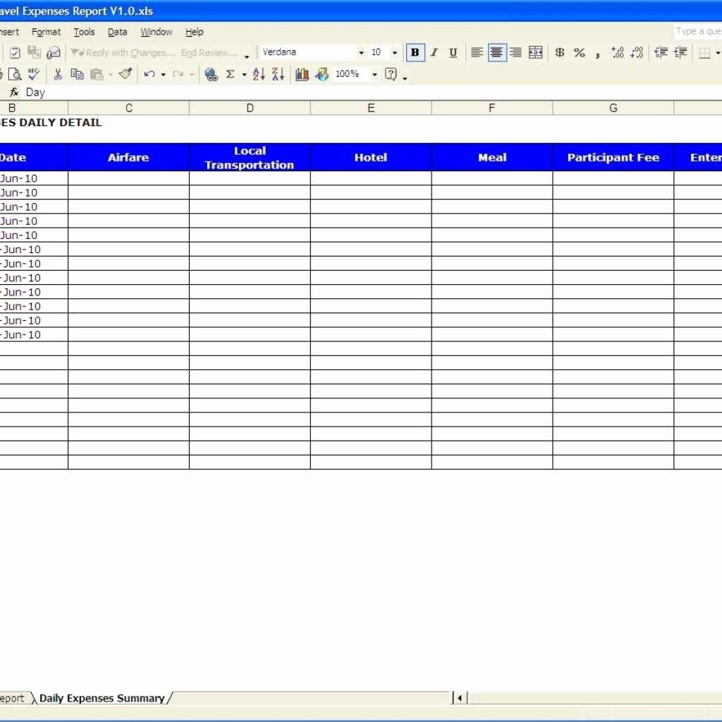 Excel Travel Expense Report Template Inspirational Travel Expenses Report