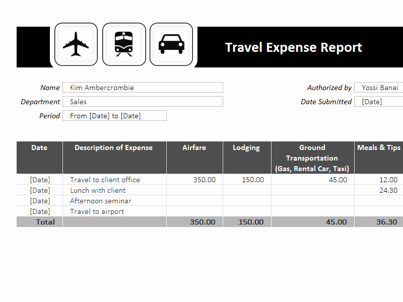 Excel Travel Expense Report Template Lovely Download Travel Expense Report Template