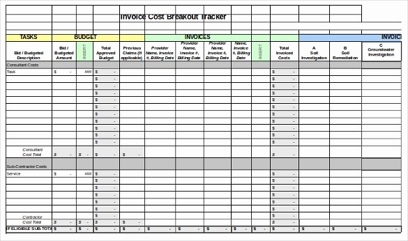 Excel Work order Tracking Spreadsheet Awesome 8 Invoice Tracking Templates – Free Sample Example