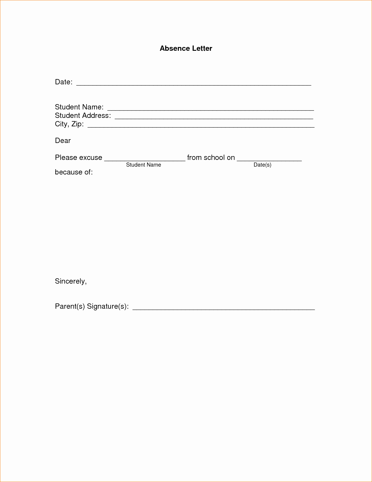 Excuse Absence Letter for School Luxury 11 Absence Excuse Letteragenda Template Sample