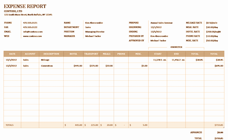 Expense Report Template Excel 2010 Luxury Microsoft Excel 2007 Expense Report Template Free