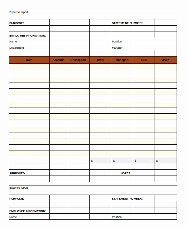 Expense Report Template Excel Free Awesome Expense Report Template 17 Free Sample Example format