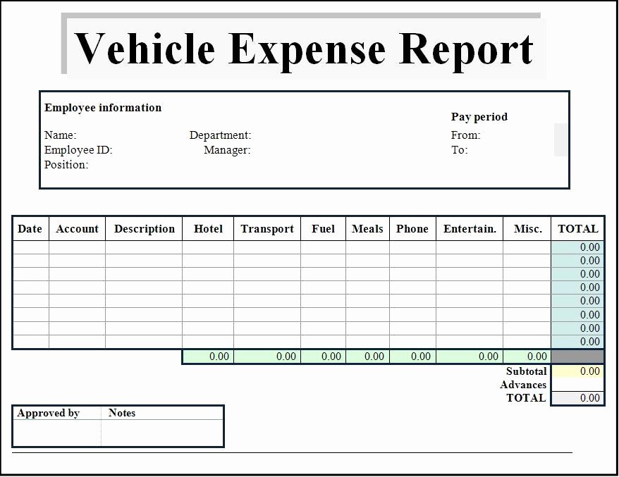Expense Report Template Excel Free Awesome Expense Report Template Word Excel formats