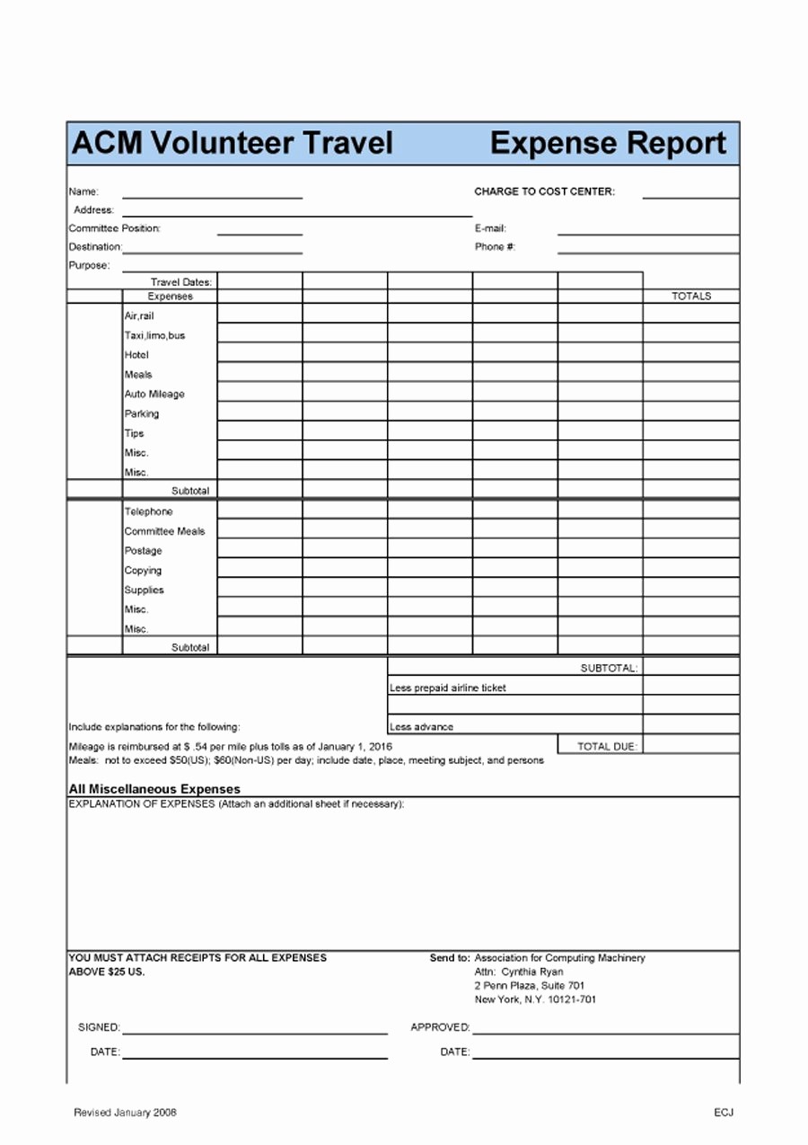 Expense Report Template Excel Free Inspirational Free Expense Report form Pdf Detailed Expense Report