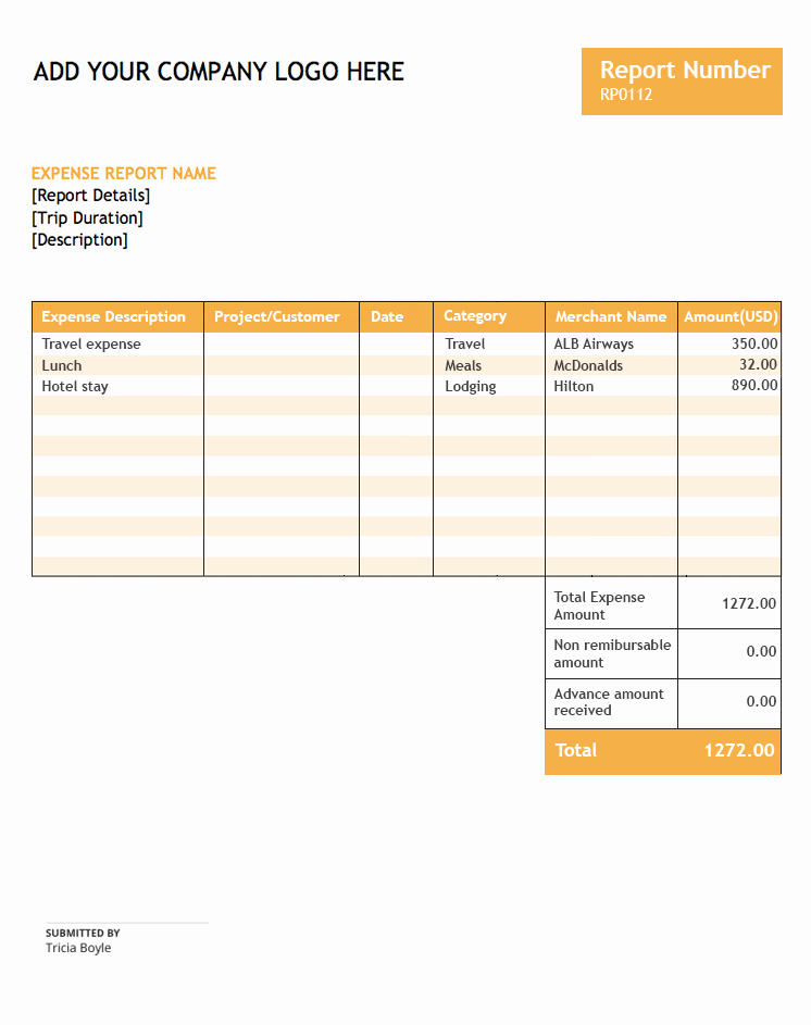 Expense Report Template for Numbers Best Of Expense Report Template Free Download Freemium Templates