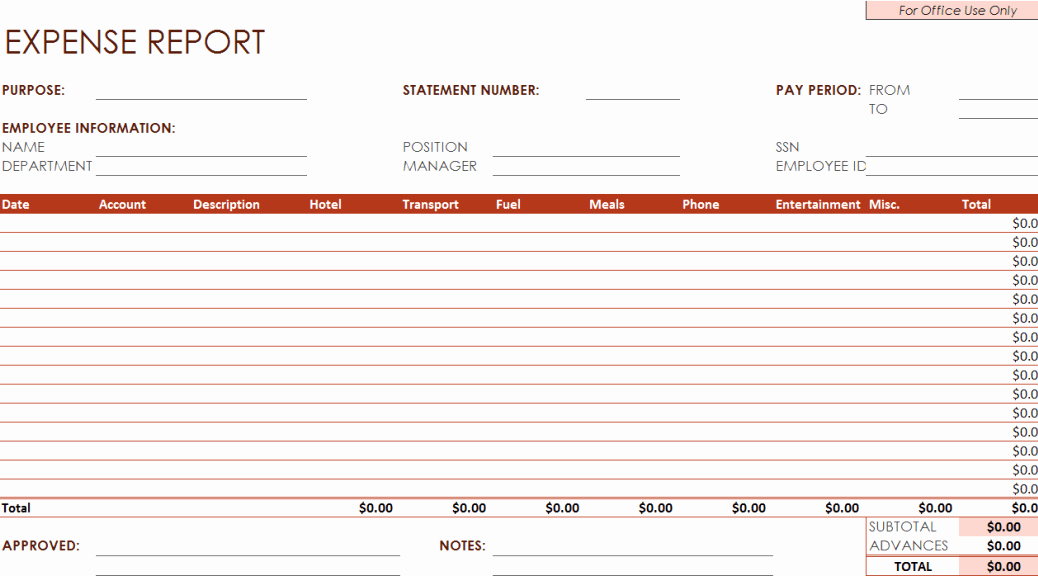 Expense Report Template for Numbers Best Of Ficer Travel Expense Report Template – Excel Word Templates